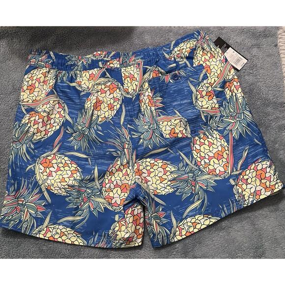 Original Use 5.5" Inseam Pineapple Print Swim Trunks Large New Cruise, Pool, M1 - Picture 4 of 6